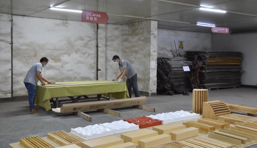 Guangzhou Wuyang Yiguan Acoustic Materials Co., Ltd. 제조업체 생산 라인