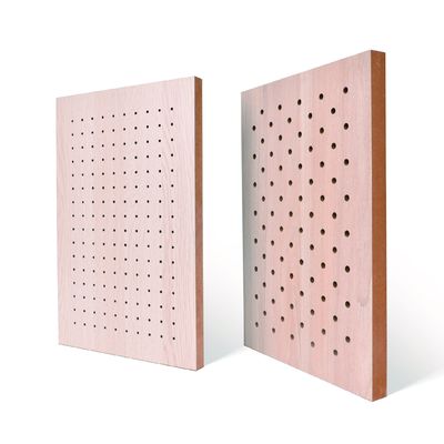 둥근 구멍 구조 어쿠스틱 구멍 나무 패널 2400mm 0.9NRC CE FSC